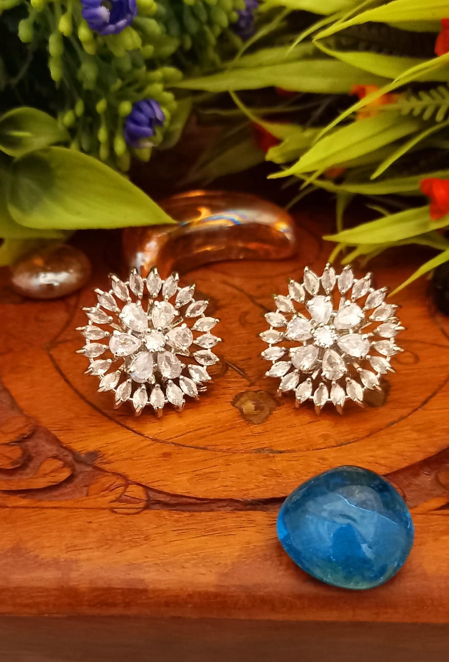 Slanted Butterfly Earrings In Cream White Colour | Long Lasting Anti T –  Jewellery Hat